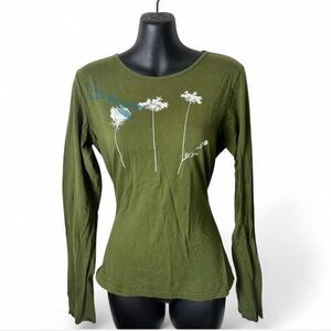 Smoking Lily Long Sleeve Shirt Size L American Apparel Made in USA